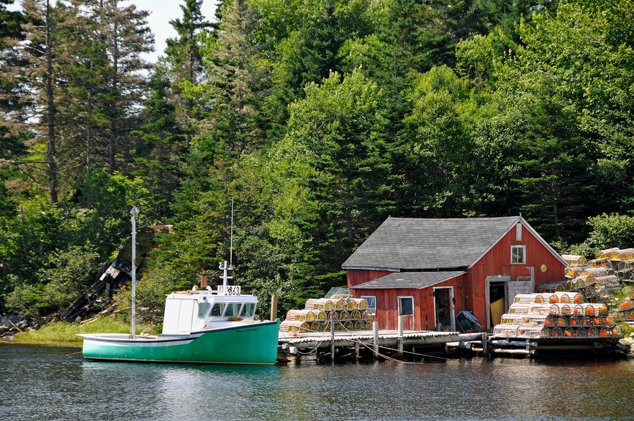 Il peschereccio Renee Charlene a Port Dufferin sulla Eastern Shore della Nuova Scozia
