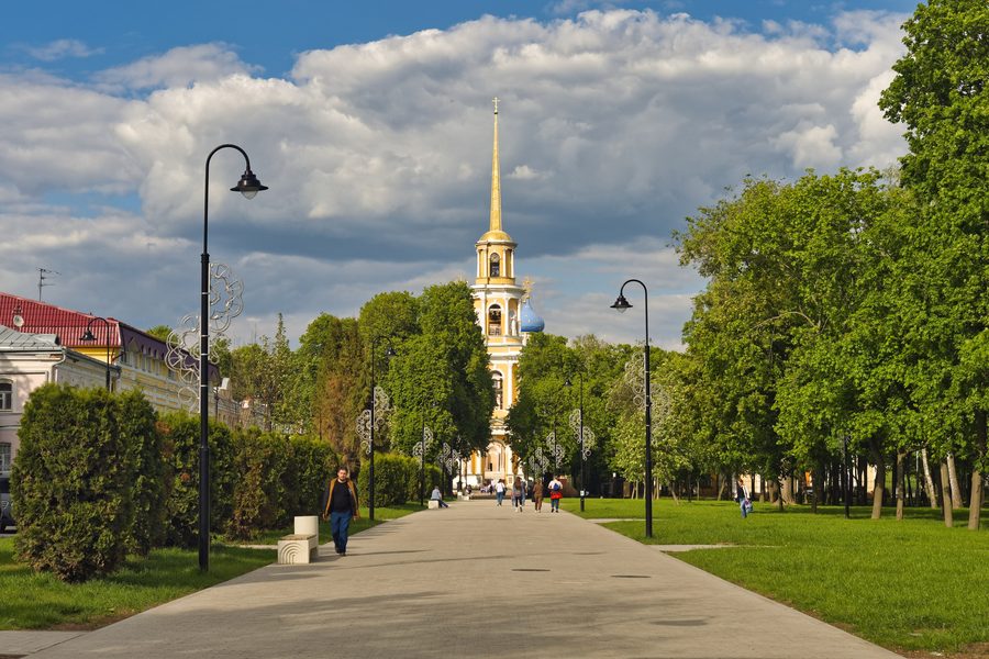 Il campanile della Cattedrale del Cremlino di Rjazan'.