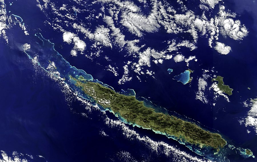 La Nuova Caledonia vista dalla prospettiva satellitare