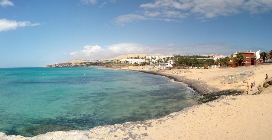 Playa de Costa Calma con spiaggia e costa a Fuerteventura