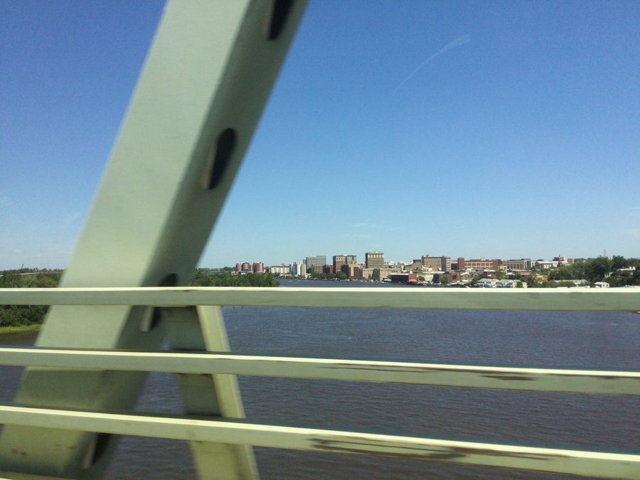 Il lungofiume di Wilmington sul Cape Fear River in North Carolina