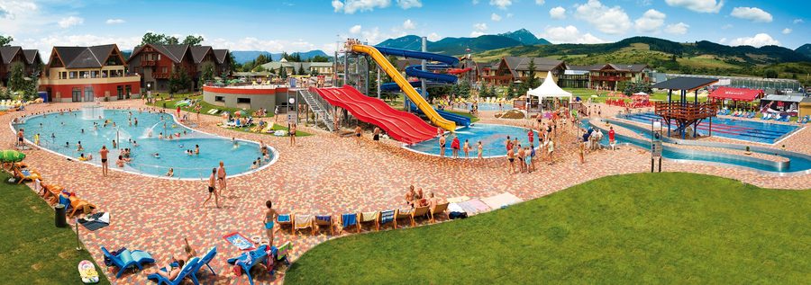 Vista panoramica del Thermal park Bešeňová