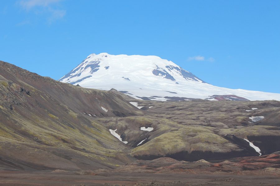 Beerenberg a Jan Mayen con paesaggio glaciale