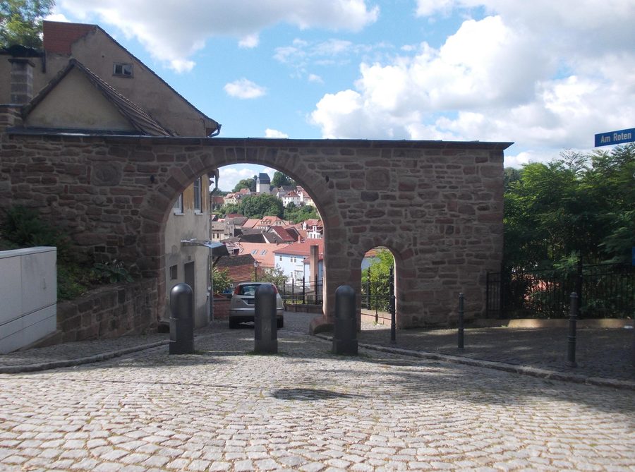 Porta Rossa a Stadtroda nel circondario Saale-Holzland, Turingia