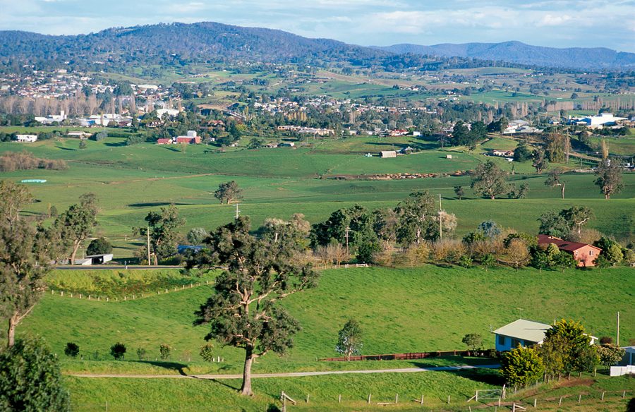 Città rurale di Bega in una valle nel sud-est del New South Wales