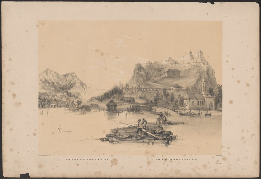 La fortezza di Fredriksten a Halden su una collina sopra la città.