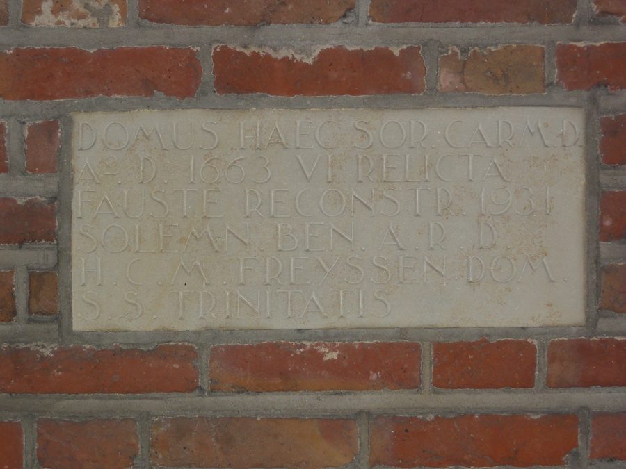 Dettaglio di un edificio tutelato come monumento in Nieuwstraat a Oirschot