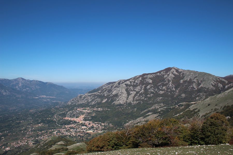 Vista su Colliano nella provincia di Salerno in Campania