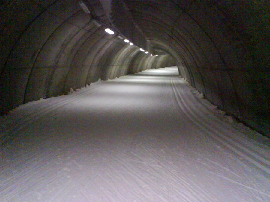 Vista interna del tunnel da sci di Torsby