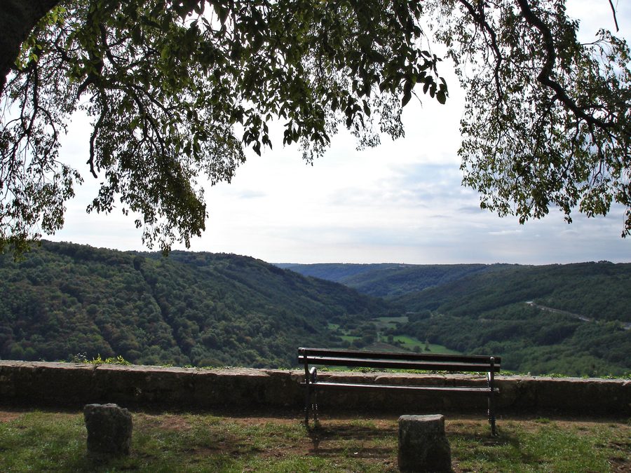Belvedere a Tinjan con vista sulla valle del Lim