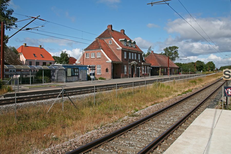 Stazione ferroviaria di Nørre Aaby a Fionia, Danimarca
