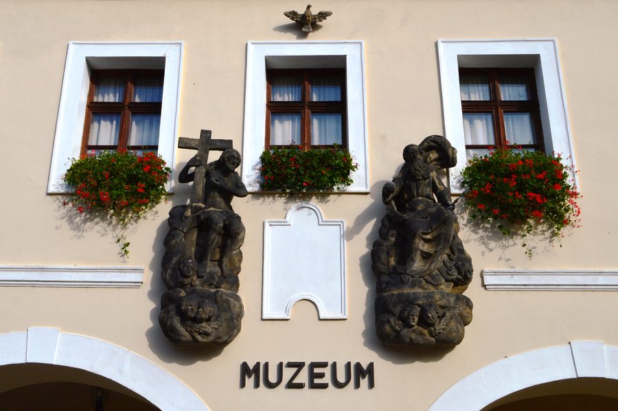 Veduta del centro storico di Mělník.