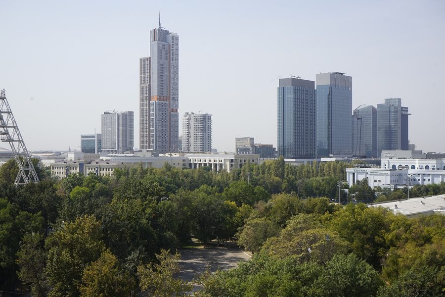 Vista sulla città di Tashkent dall’Hotel Shodlik Palace