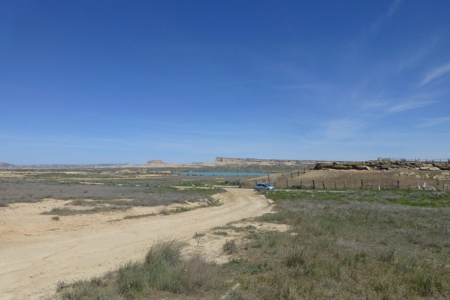 Paesaggio semi-desertico delle Bardenas Reales in Navarra
