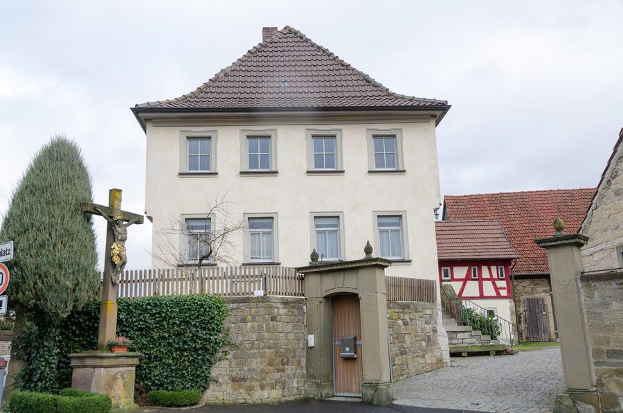 Veduta stradale a Brebersdorf, una frazione del comune di Wasserlosen