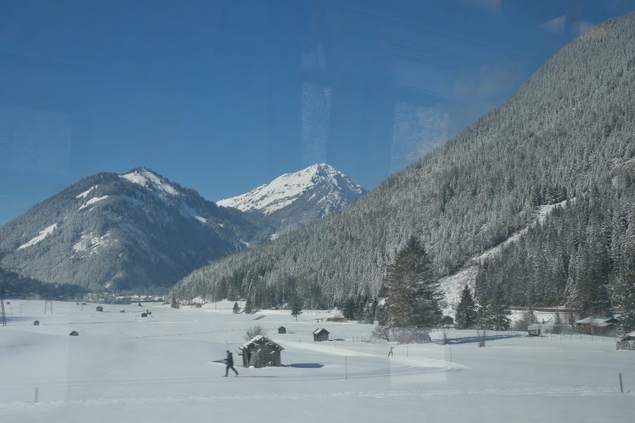 Paesaggio alpino presso Bichlbach nel distretto di Reutte, Tirolo
