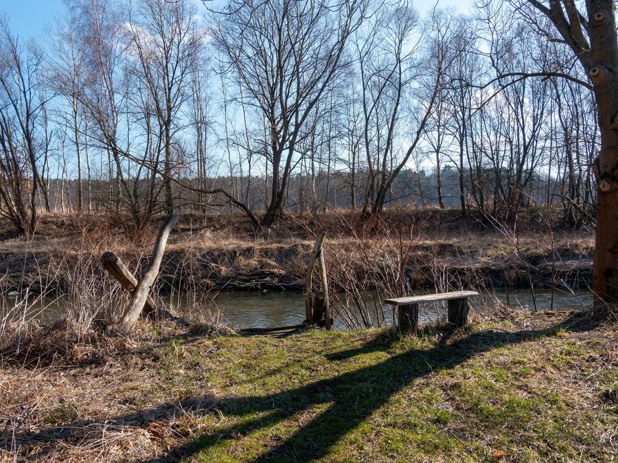 Paesaggio rurale vicino al punto più orientale della Germania nel comune di Neißeaue