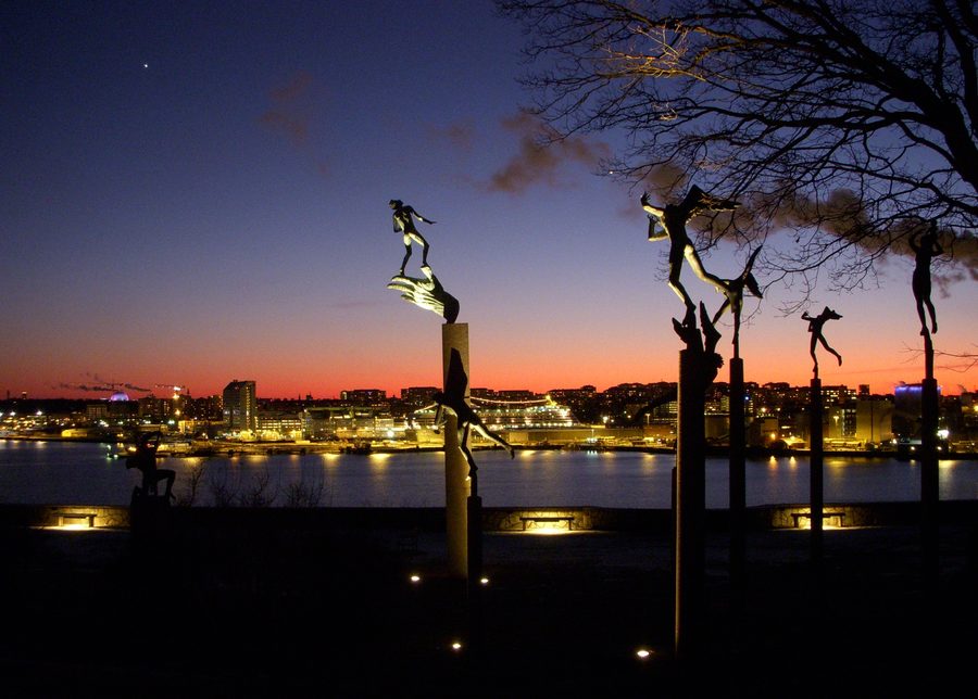 Millesgården con sculture e vista sul porto a Lidingö