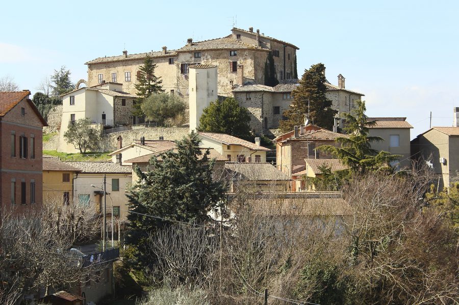 Panorama di Migliano, una frazione nell’area di Marsciano in Umbria