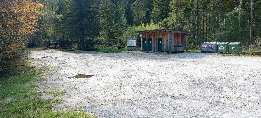 Parcheggio a Erlaufboden presso l’ingresso delle Hintere Tormäuer