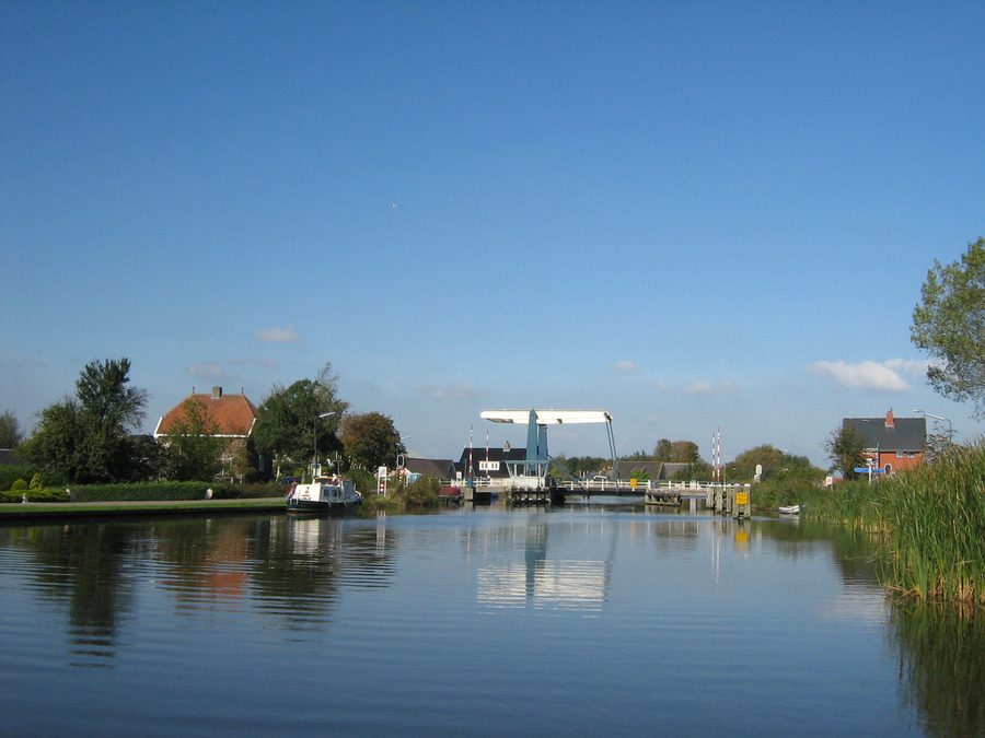 Ponte principale sulla Kromme Mijdrecht a De Hoef, Utrecht, Paesi Bassi