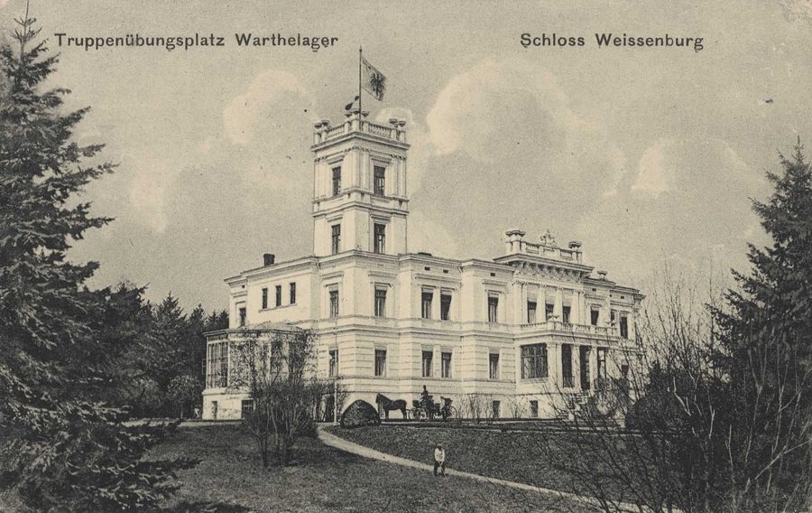 Castello di Weissenburg sul poligono di tiro Warthelager presso Posen nell'anno 1915