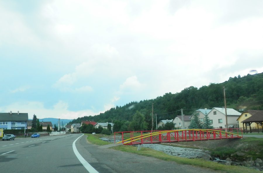 Paesaggio rurale e veduta del luogo di Malcov nel distretto di Bardejov