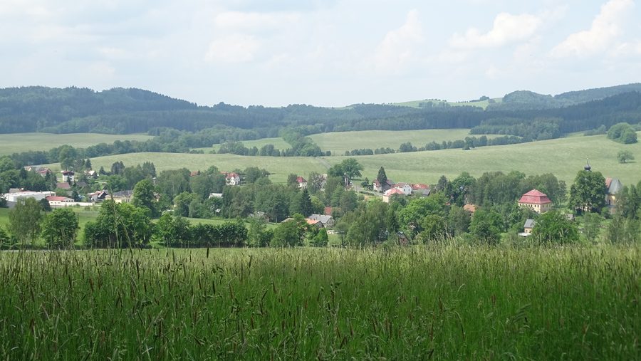 Vista su Lobendava dal punto di Annaberg