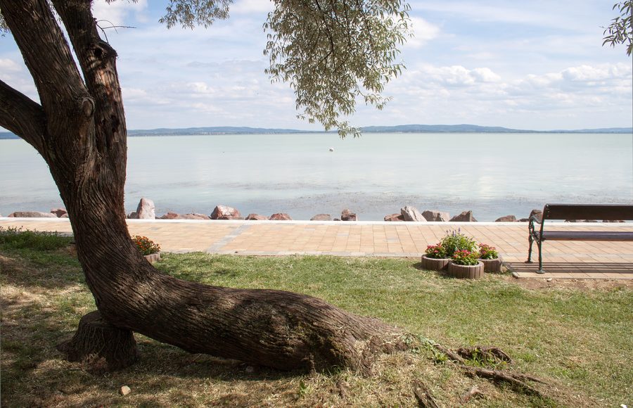 Spiaggia a Balatonakali sul Balaton