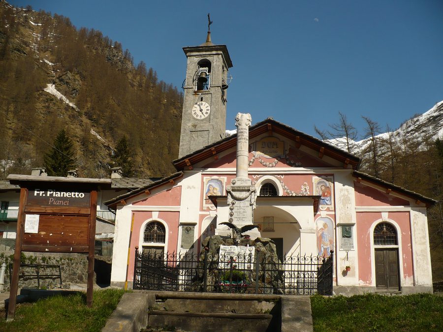 Chiesa a Pianetto, Valprato Soana, nella Val Soana
