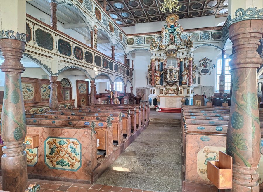Veduta esterna della chiesa evangelico-luterana di St. Ägidien a Regnitzlosau