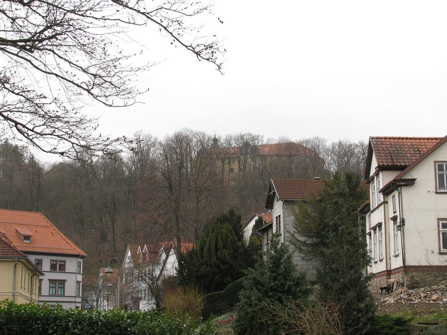Castello di Tenneberg a Waltershausen, visto da Schulplatz