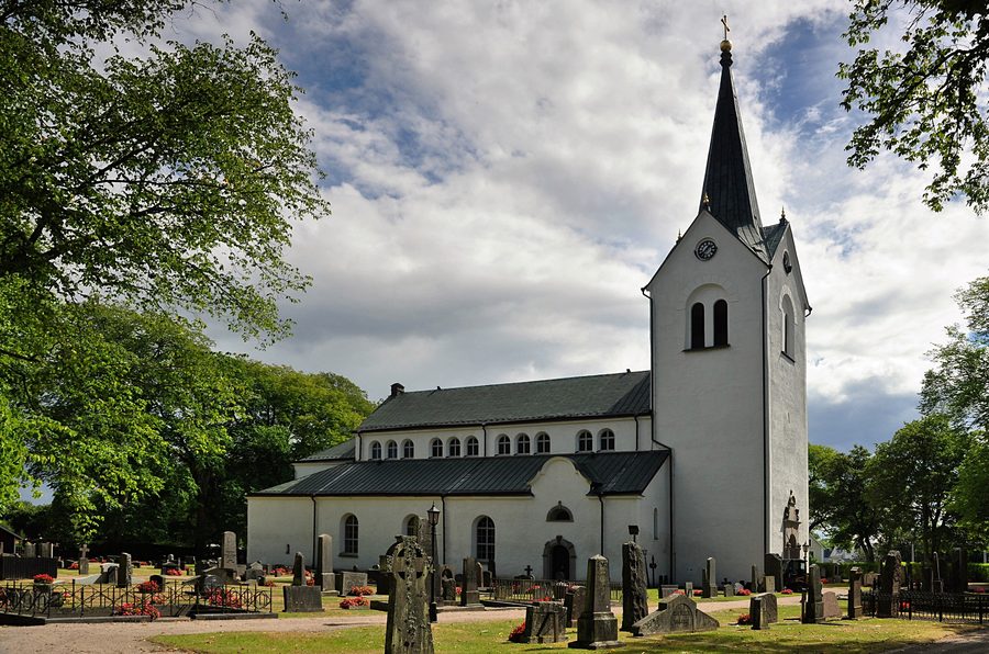 Esterno della chiesa di Vetlanda a Vetlanda, Svezia