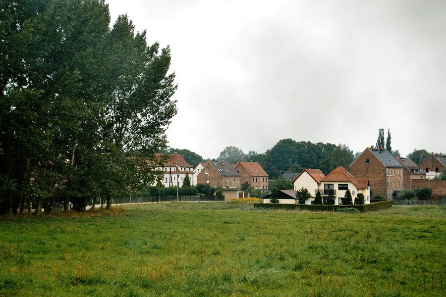 Vista verso il villaggio di Luckenau presso Zeitz