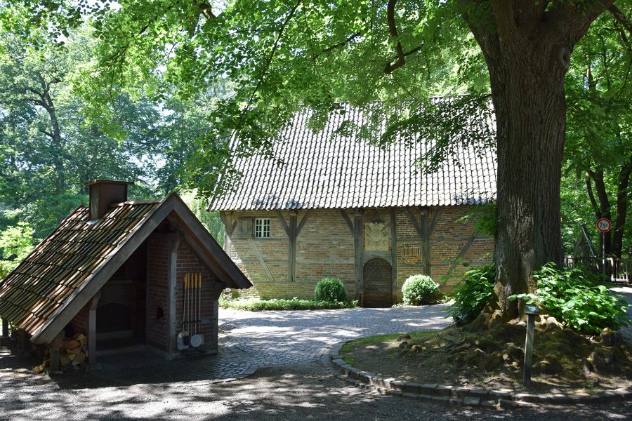 Vista occidentale della Haarmühle, bene tutelato, ad Ahaus-Alstätte