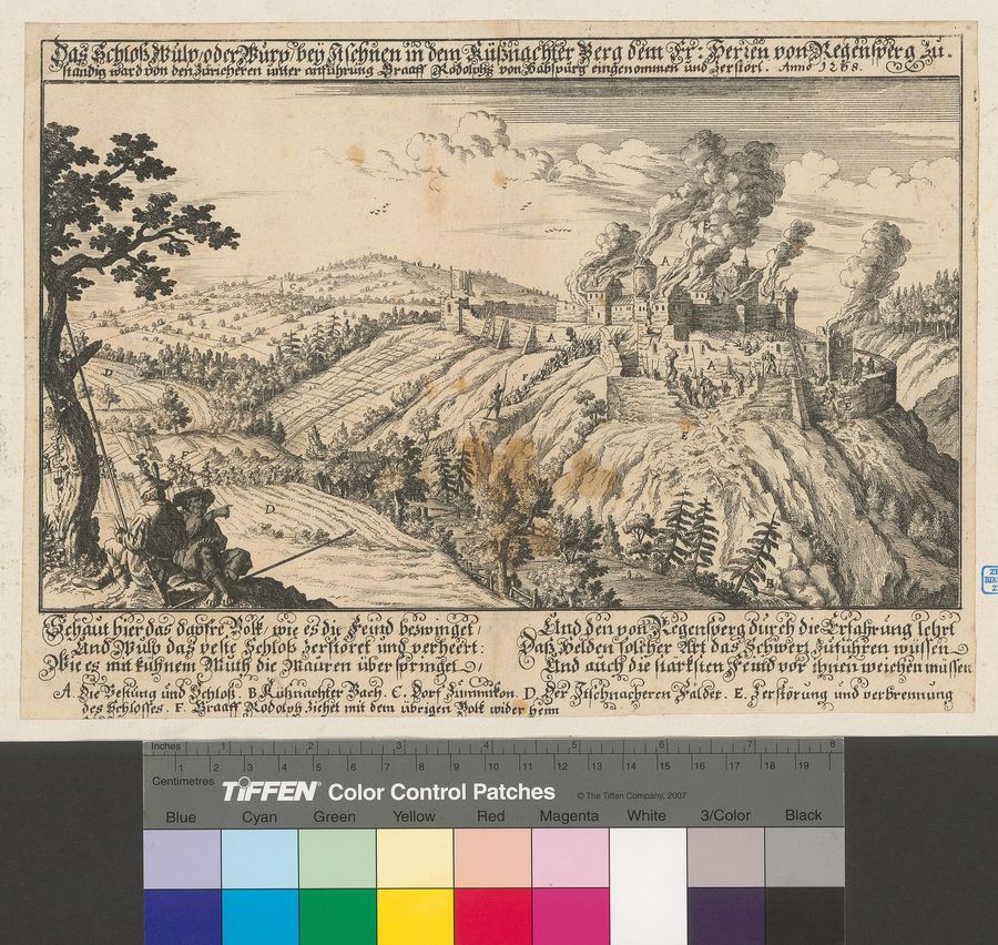 Rappresentazione storica del castello di Wulp presso Küsnacht