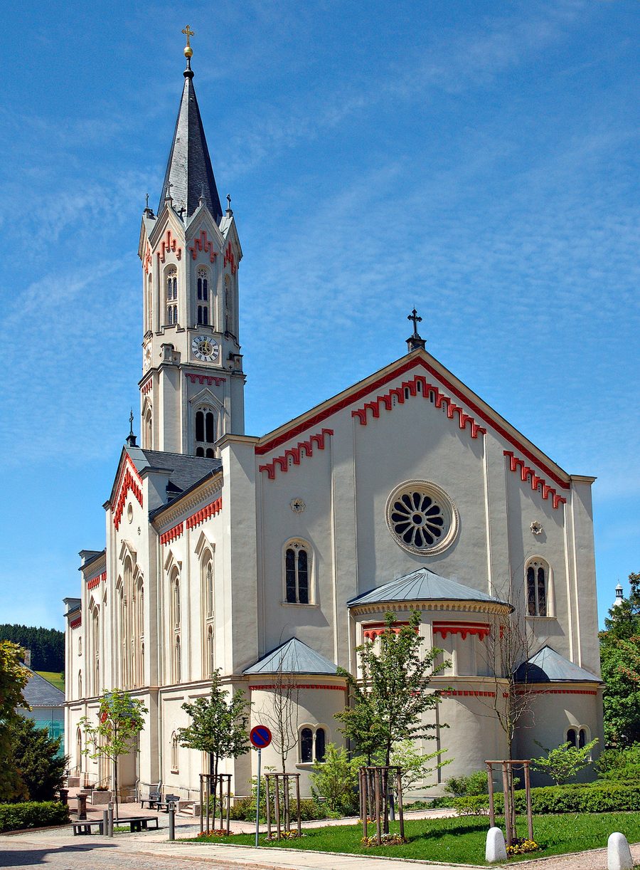 chiesa luterana a Eibenstock, Sassonia, Germania