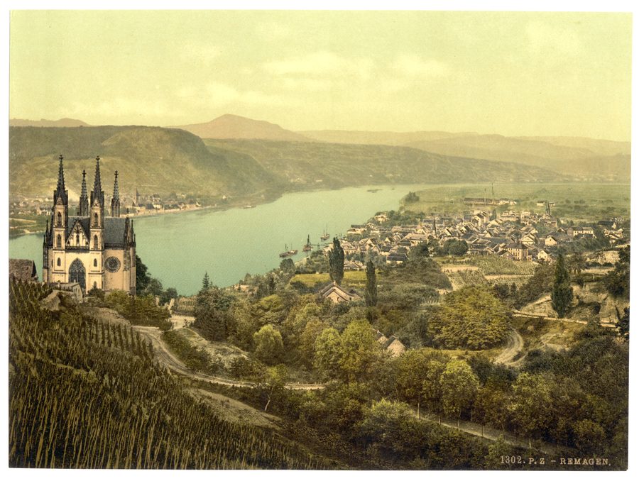 Vista su Remagen e sul Reno
