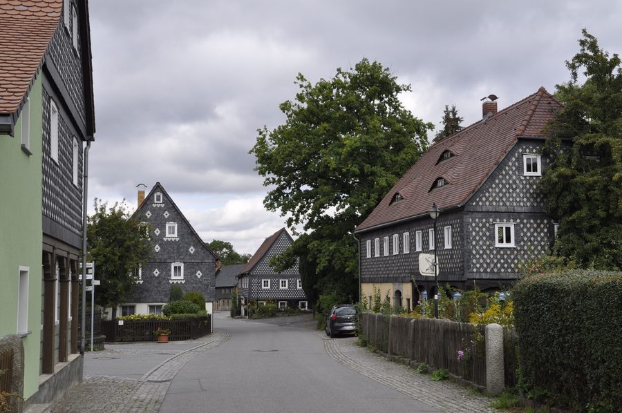 Casa Umgebinde nella Hauptstraße di Obercunnersdorf in Sassonia