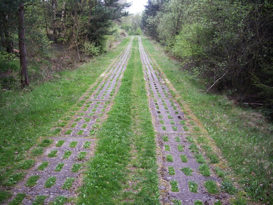 Strada di pattugliamento presso l’ex confine della DDR tra Rimbach e la veduta di Lindewerra nell’Eichsfeld