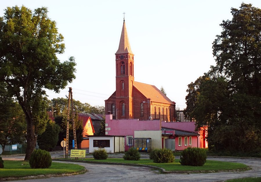 Vista del centro del villaggio di Kąkolewo in Grande Polonia