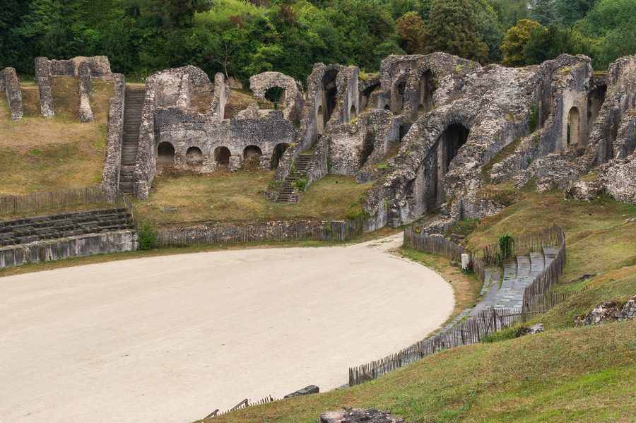 Anfiteatro romano a Saintes, Charente-Maritime, Francia
