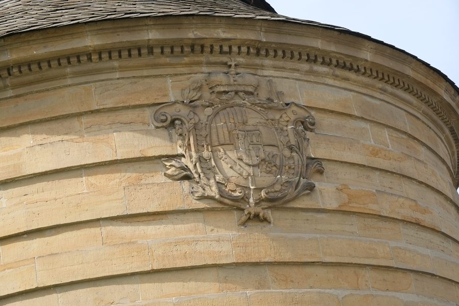 Vecchia gru a Marktbreit nel circondario di Kitzingen