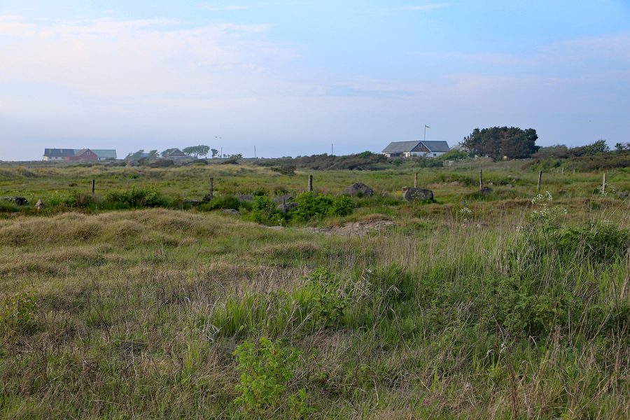 Paesaggio tipico sulla costa occidentale della Svezia vicino a Glommen nel comune di Falkenberg