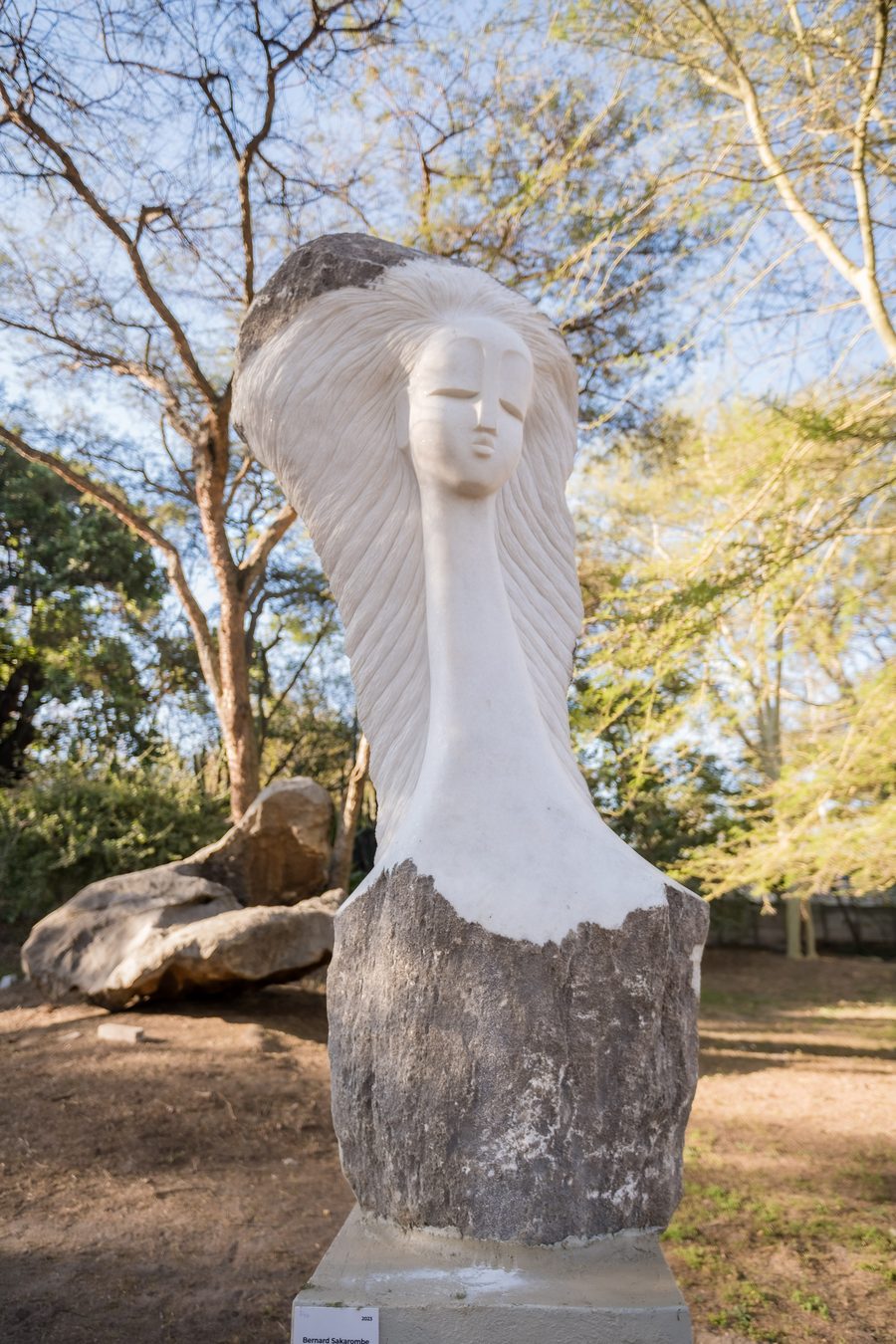 Scultura in pietra nel Chapungu Sculpture Park a Harare