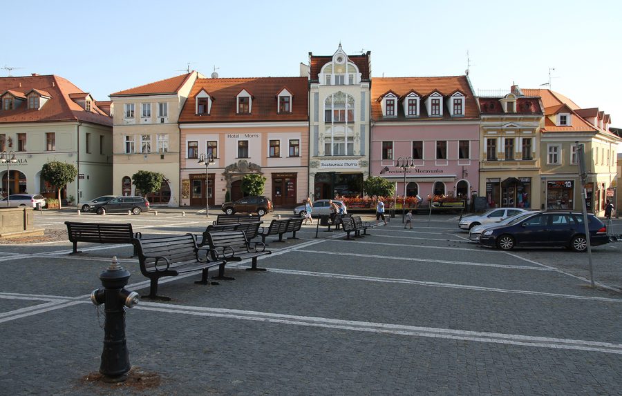 Piazza Masaryk a Česká Lípa, Repubblica Ceca