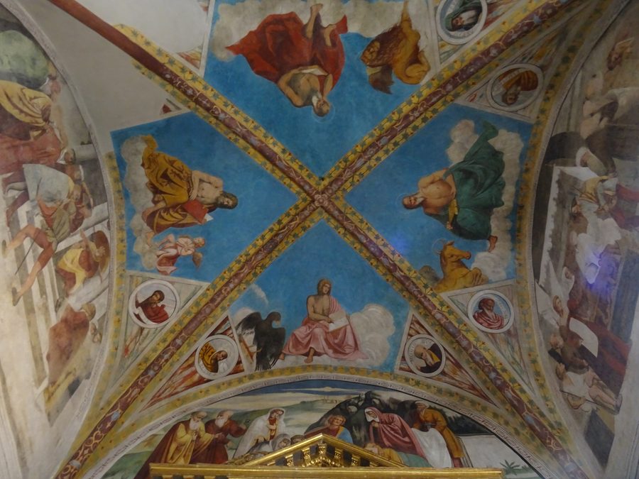 Affreschi sul soffitto del presbiterio della chiesa dei Santi Sebastiano e Rocco a Condino