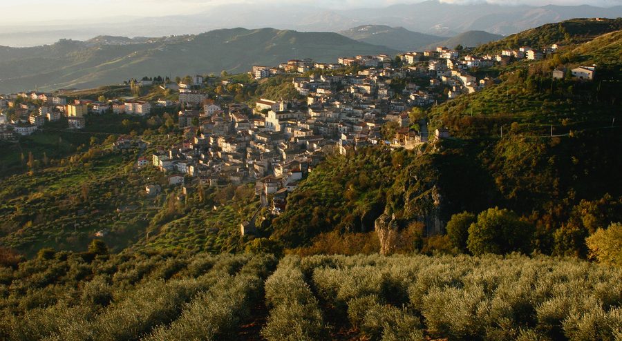 Vista di Lungro in Calabria, Italia