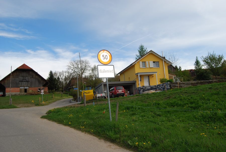 Veduta del villaggio di Wallenried nel Canton Friburgo, Svizzera