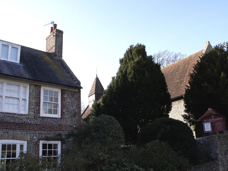 La dimora signorile e la chiesa di Denton, East Sussex